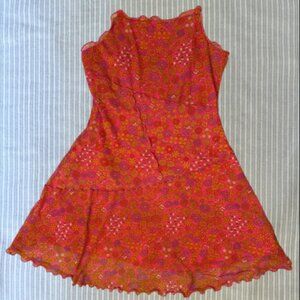 pink/orange floral summer dress